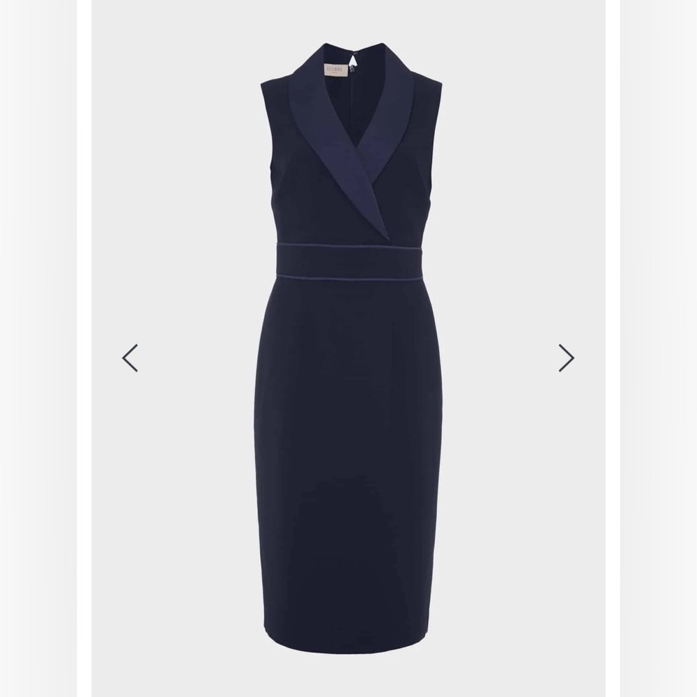 NWT Hobbs London Kara Tux Shift Dress, Midnight Navy, US Size 6 - Picture 5 of 9